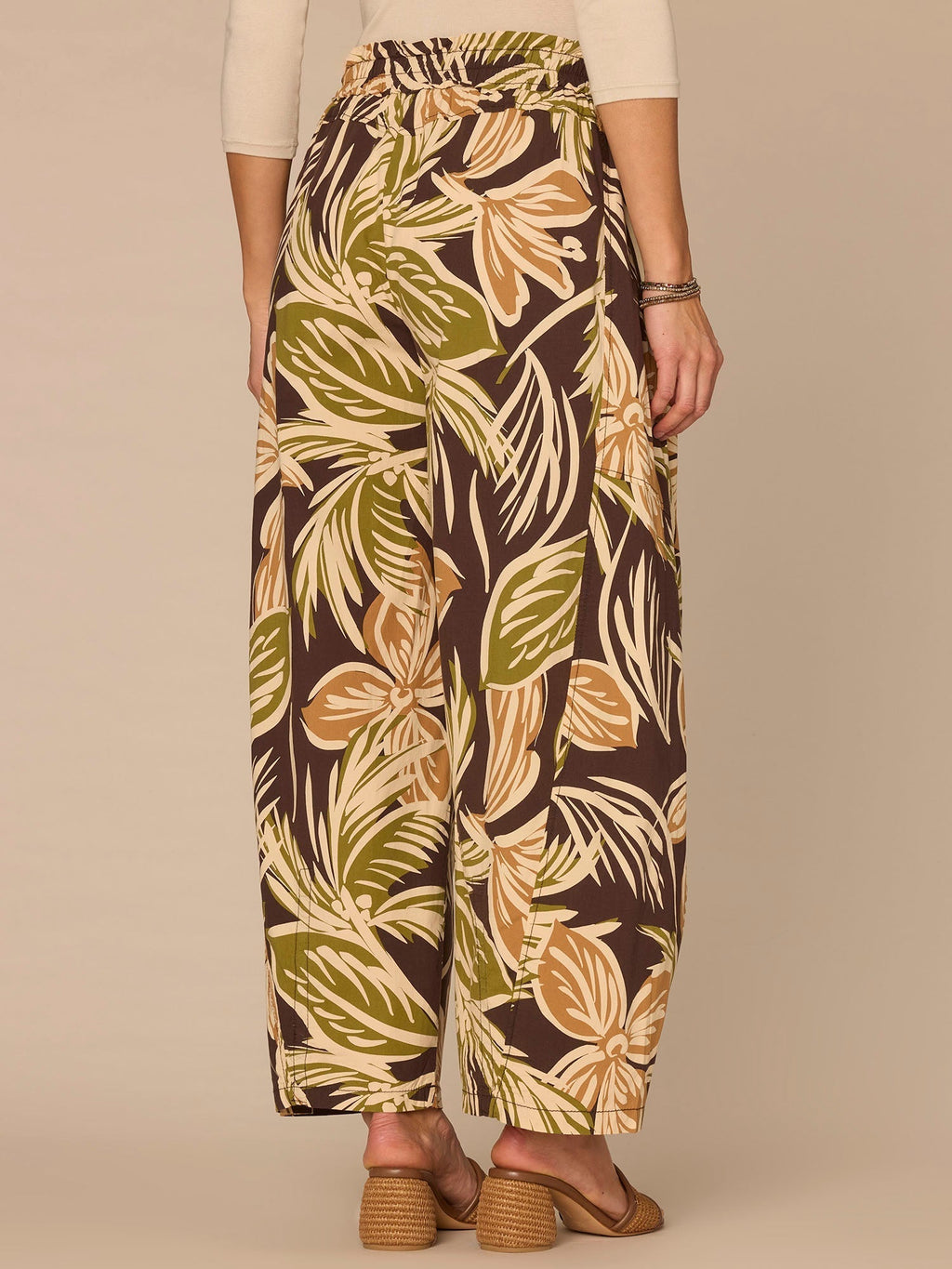 "Ab"leisure Skyrise Printed Glider Petite Relaxed Straight Leg Pants